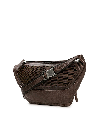 Сумка на пояс Dr. Koffer из натуральной кожи коричневая