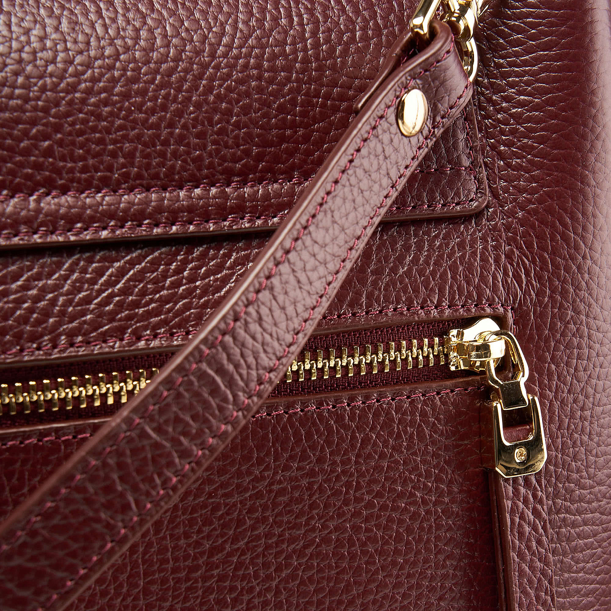 Женская сумка  Dr. Koffer из натуральной кожи бордовая