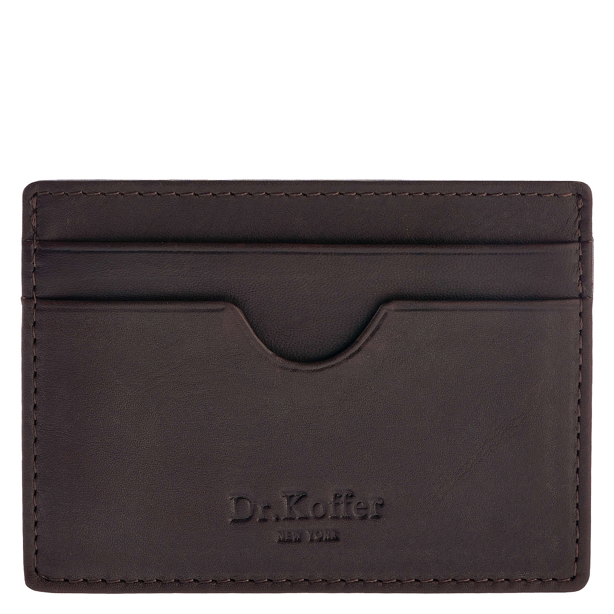 Кредитница Dr.Koffer из натуральной кожи коричневая