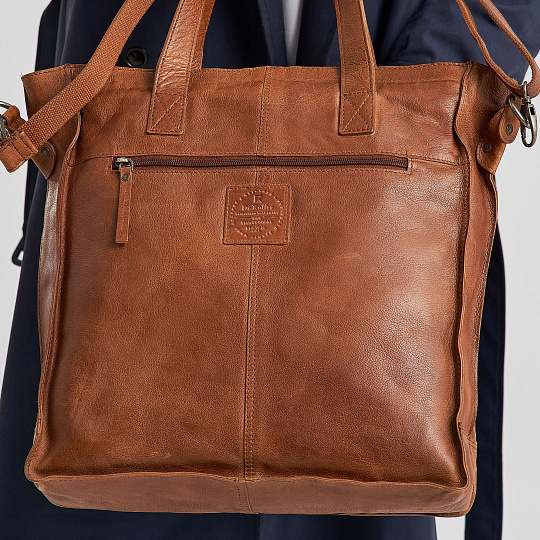 Деловая сумка Dr.Koffer из натуральной кожи коричневая