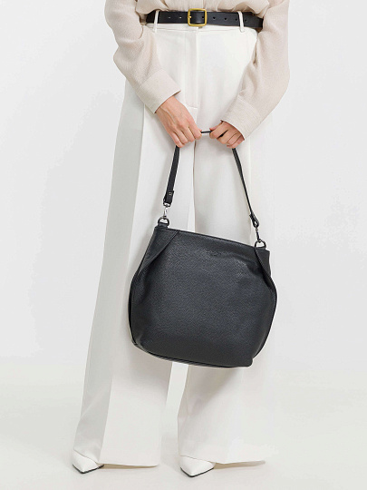 Женская сумка Dr.Koffer из натуральной кожи чёрная