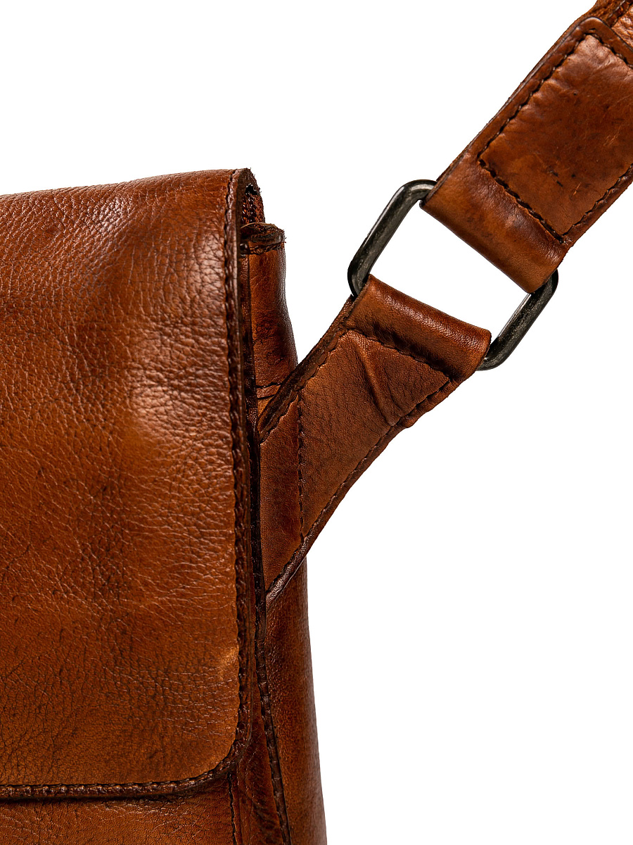 Сумка через плечо Dr.Koffer из натуральной кожи коричневая