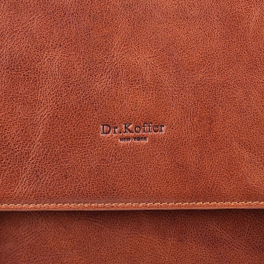 Портфель Dr.Koffer из натуральной кожи светло-коричневый