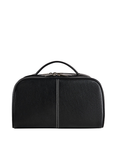 Несессер Dr. Koffer из натуральной кожи черный