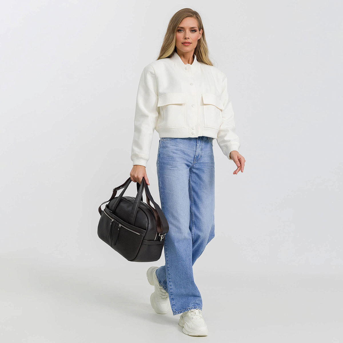 Сумка дорожная Dr.Koffer из натуральной кожи коричневая