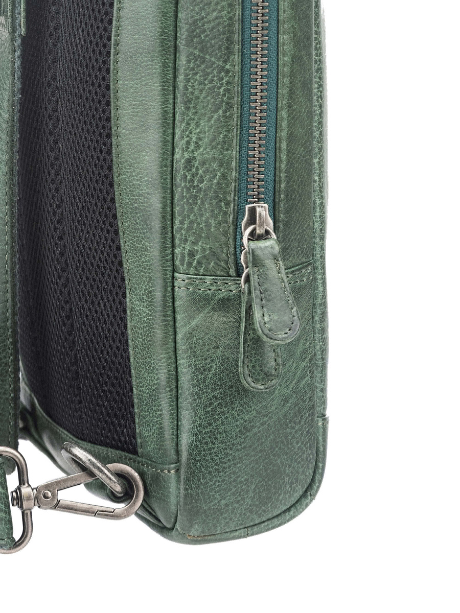 Рюкзак Dr. Koffer из натуральной кожи зеленый