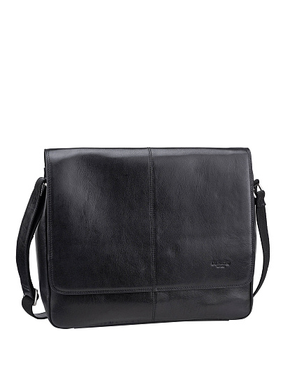 Деловая сумка Dr.Koffer из натуральной кожи черная