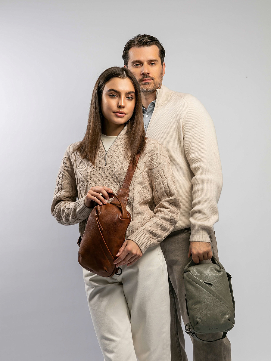 Рюкзак Dr.Koffer из натуральной кожи коричневый