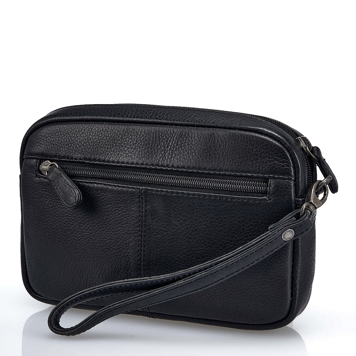 Сумка барсетка из натуральной кожи Dr. Koffer черная