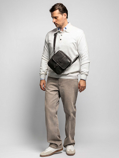 Сумка через плечо Dr.Koffer из натуральной кожи коричневая