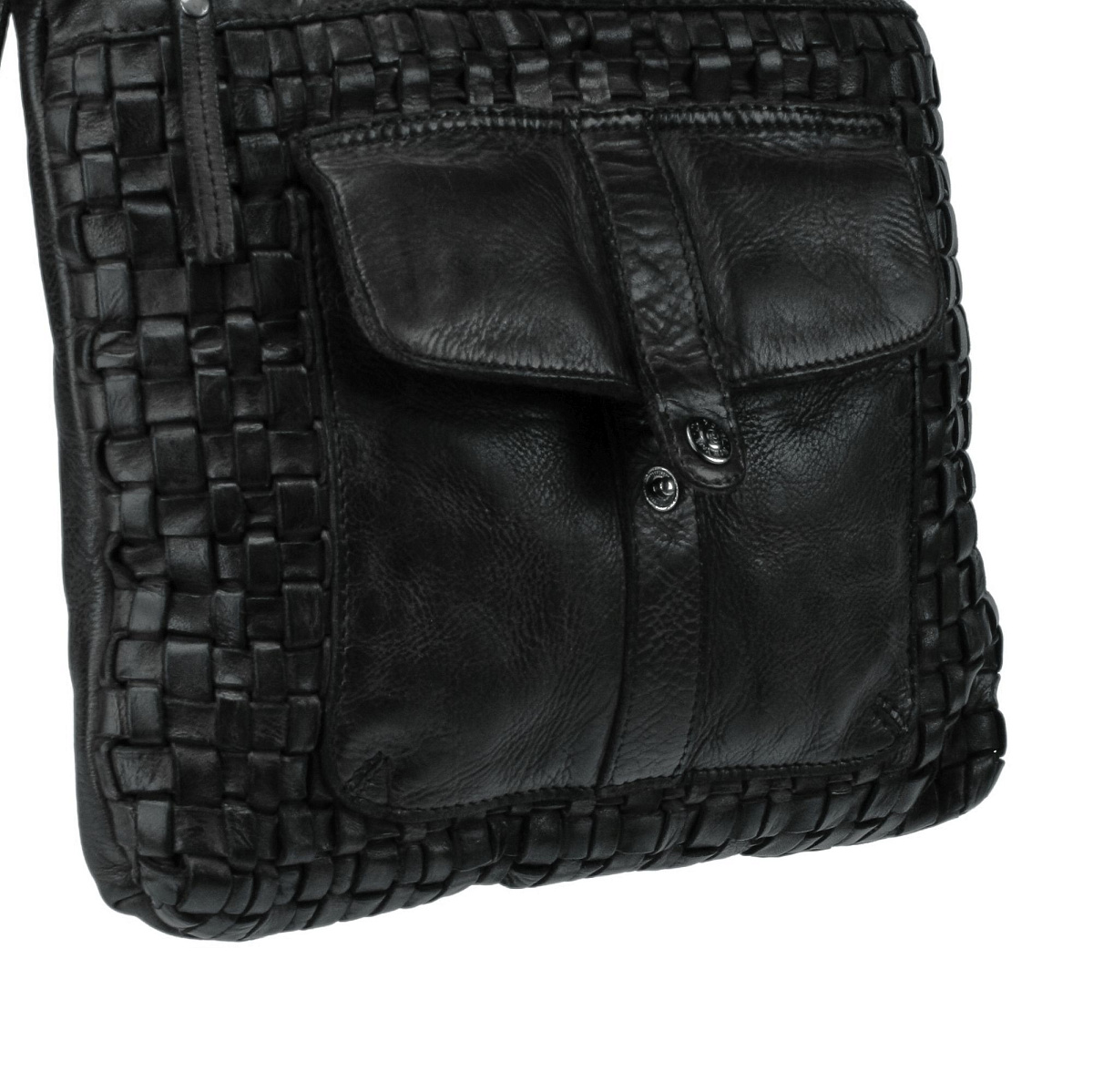 Сумка через плечо Dr.Koffer из натуральной кожи черная