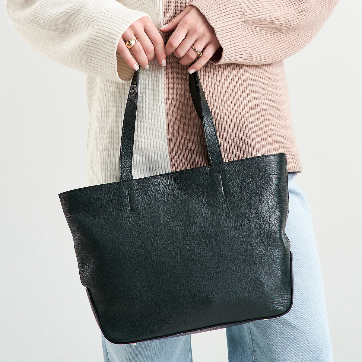 Женская сумка Dr. Koffer из натуральной кожи зеленая