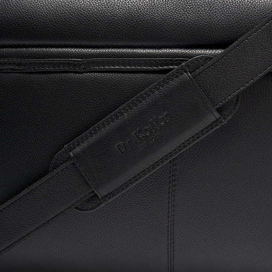 Портфель Dr.Koffer из натуральной кожи черный
