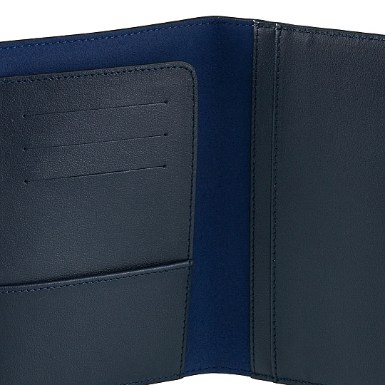 Обложка для паспорта Dr.Koffer из натуральной кожи синяя