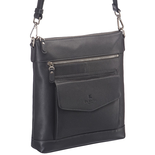 Сумка через плечо Dr.Koffer из натуральной кожи серая