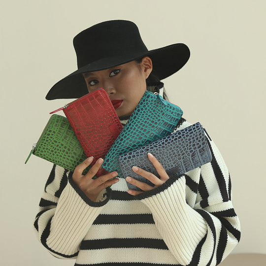 Портмоне Dr.Koffer из натуральной кожи синее