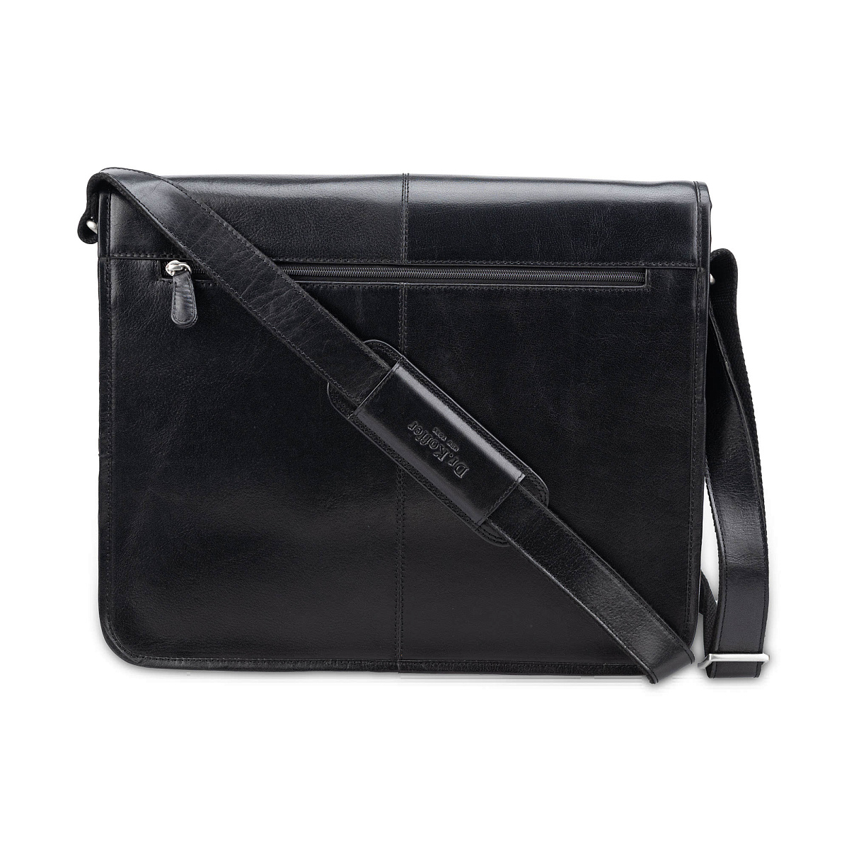Деловая сумка Dr.Koffer из натуральной кожи черная