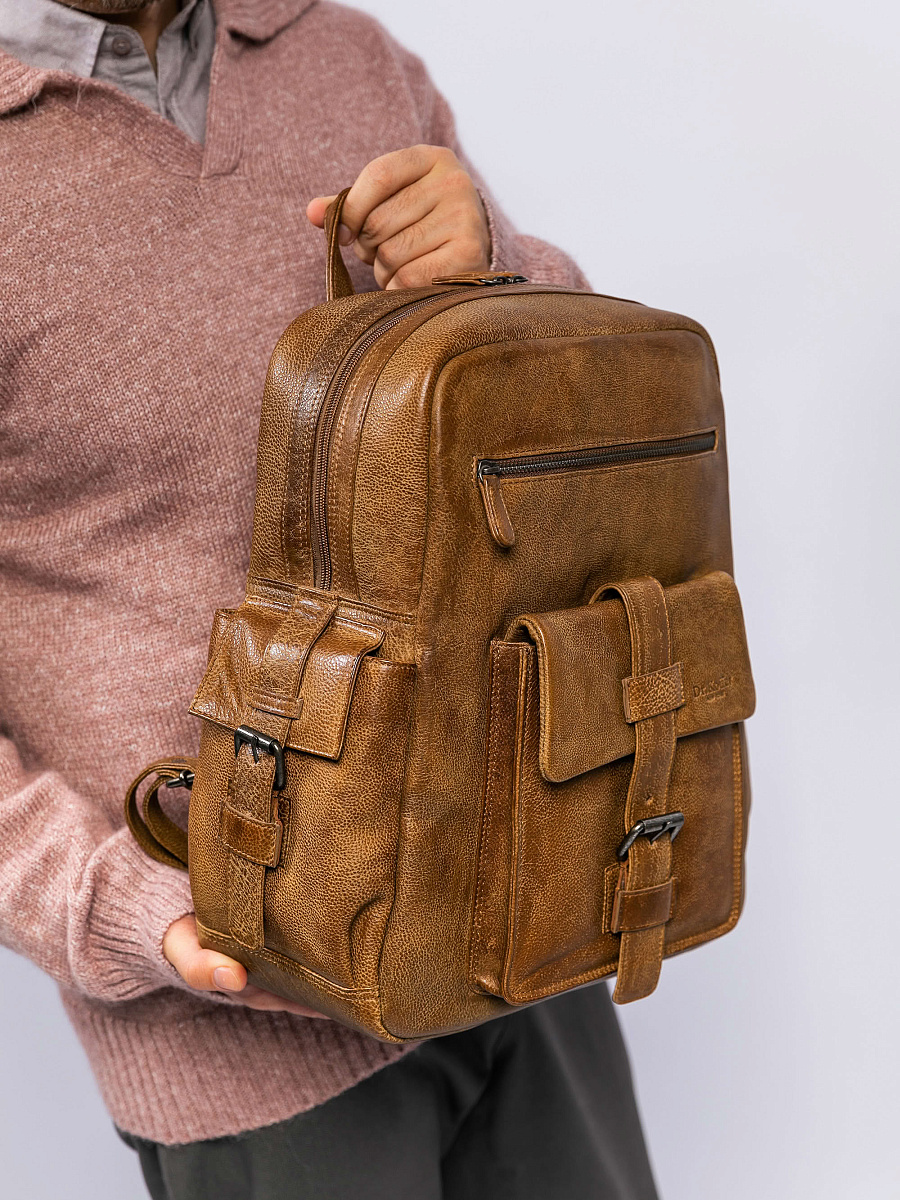 Рюкзак Dr. Koffer из натуральной кожи коричневый