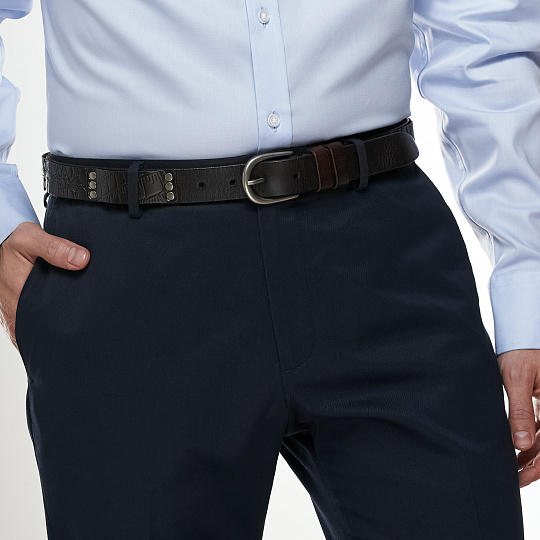 Ремень Dr. Koffer из натуральной кожи коричневый