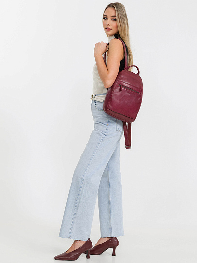 Рюкзак Dr.Koffer из натуральной кожи бордовый