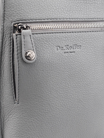 Сумка через плечо Dr.Koffer из натуральной кожи серая