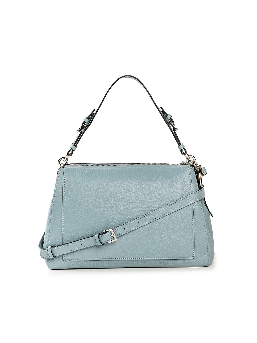 Женская сумка Dr. Koffer из натуральной кожи голубая