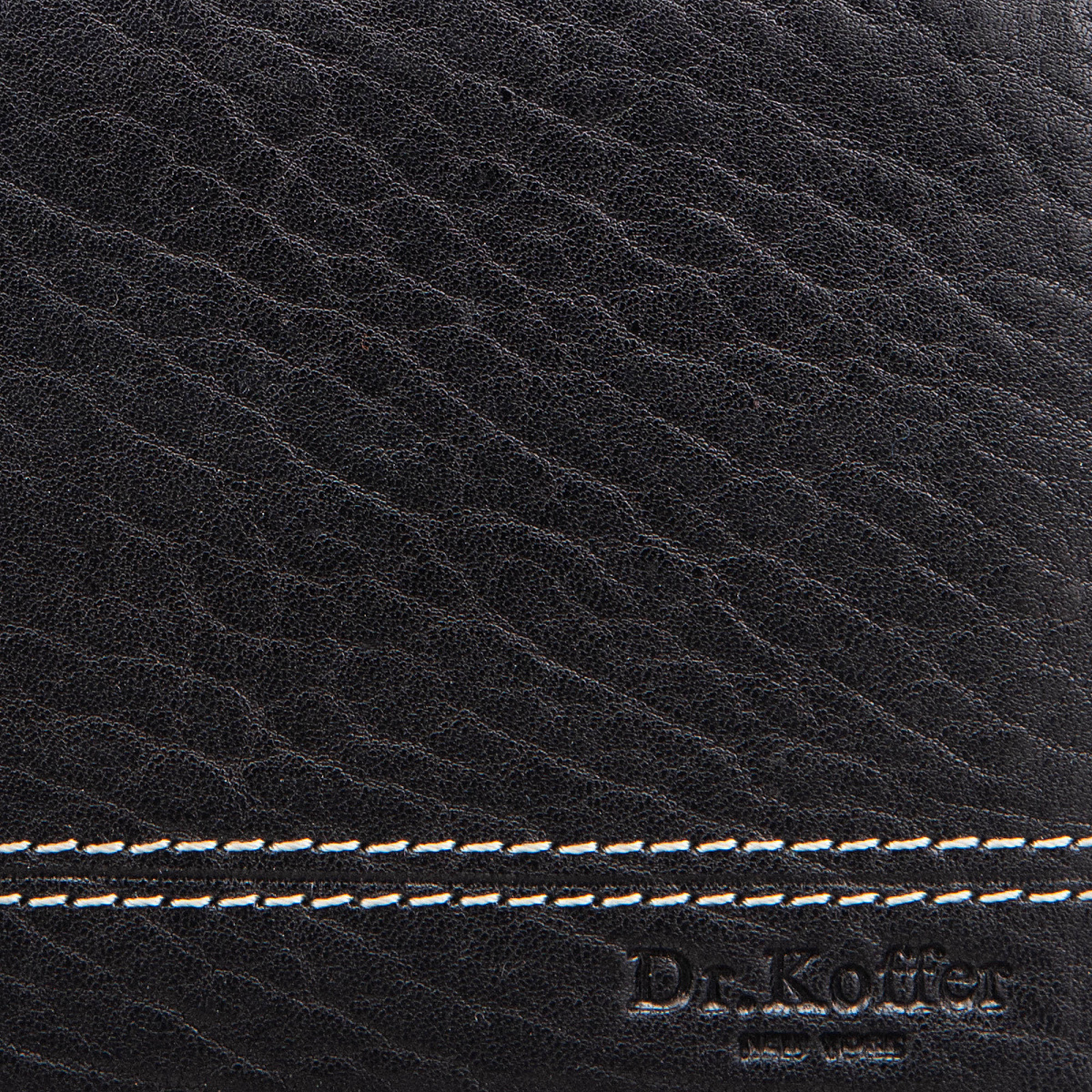 Зажим для денег Dr.Koffer из натуральной кожи черный