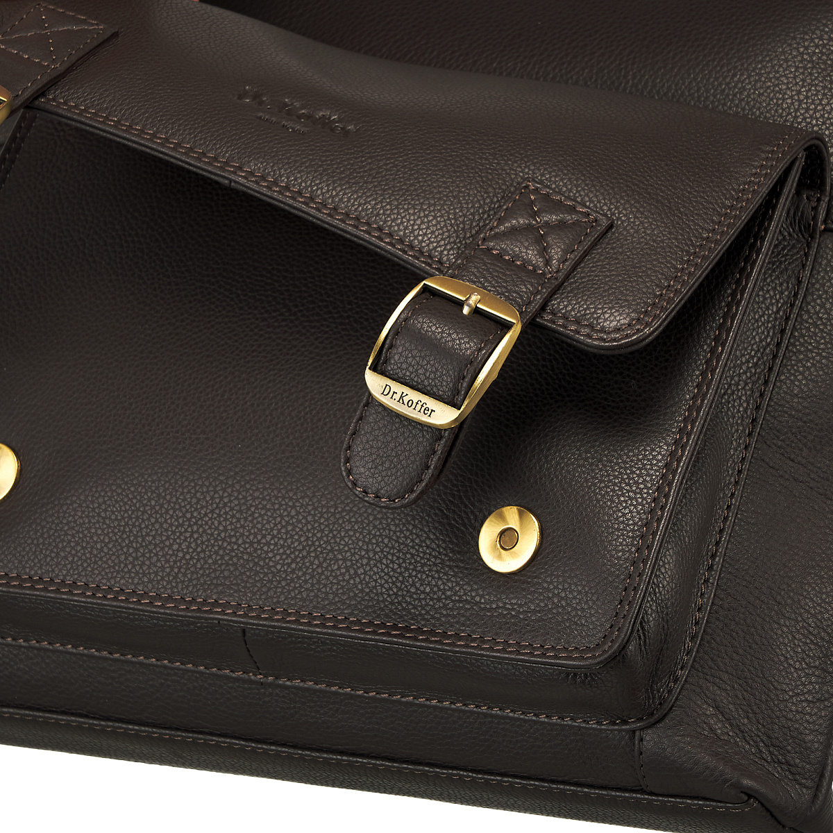 Сумка через плечо Dr.Koffer из натуральной кожи коричневая