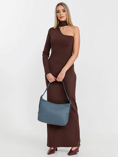 Женская сумка Dr.Koffer из натуральной кожи голубая