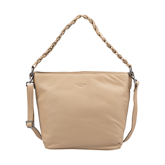 Женская сумка Dr.Koffer из натуральной кожи бежевая