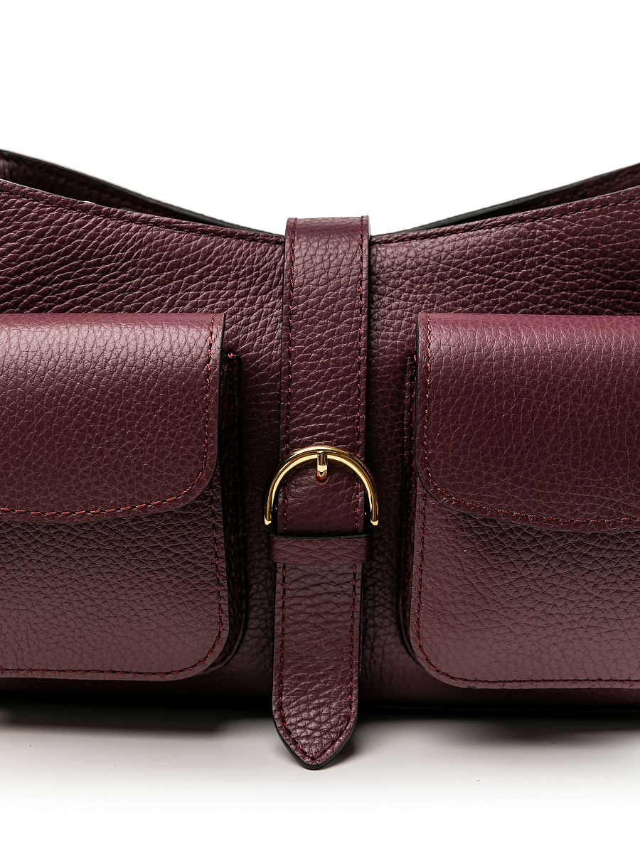 Женская сумка Dr.Koffer из натуральной кожи бордовая