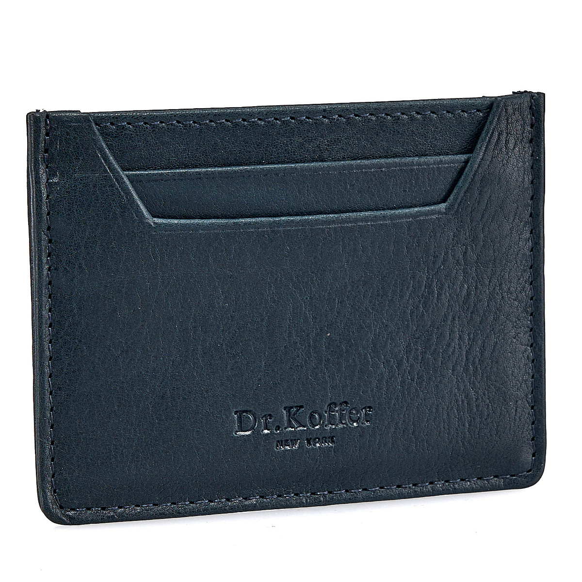 Кредитница Dr.Koffer из натуральной кожи синяя
