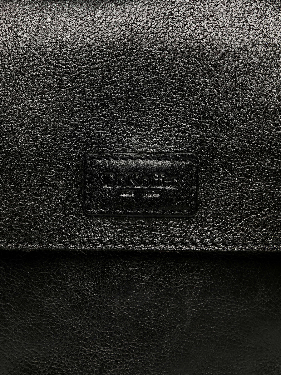 Сумка через плечо Dr.Koffer из натуральной кожи черная