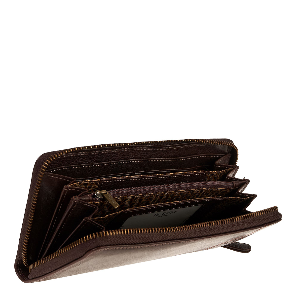 Портмоне Dr.Koffer из натуральной кожи коричневое