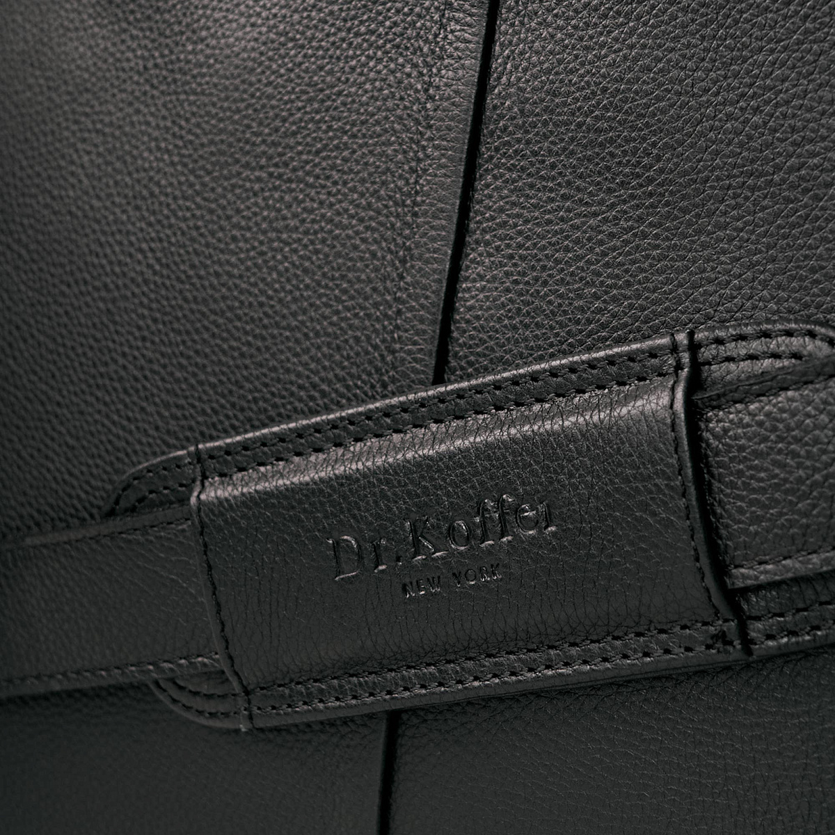 Деловая сумка Dr.Koffer из натуральной кожи черная