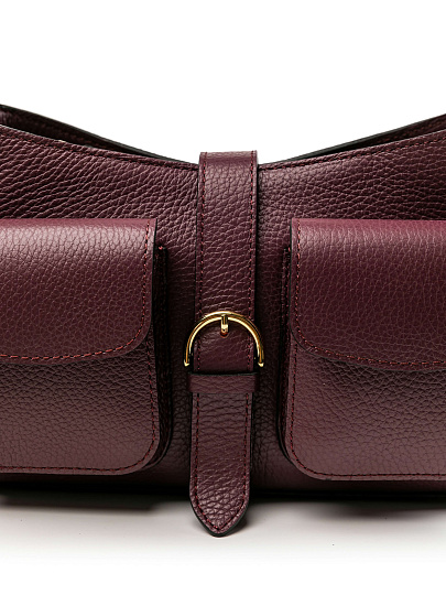 Женская сумка Dr.Koffer из натуральной кожи бордовая