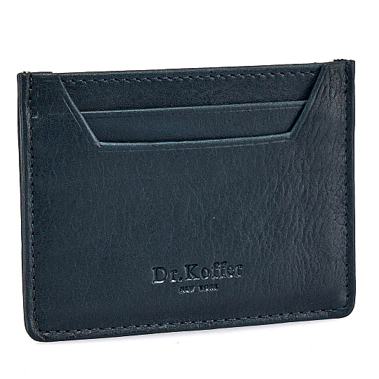Кредитница Dr.Koffer из натуральной кожи синяя