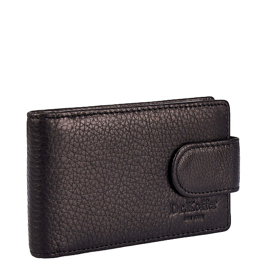 Визитница Dr.Koffer из натуральной кожи черная