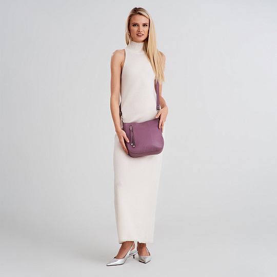 Женская сумка Dr. Koffer из натуральной кожи розовая