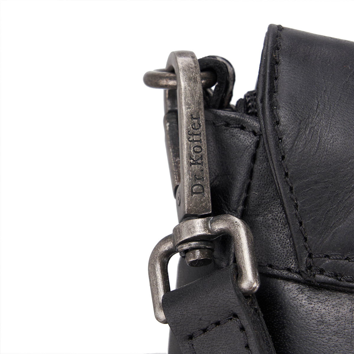 Женская сумка Dr.Koffer из натуральной кожи чёрная