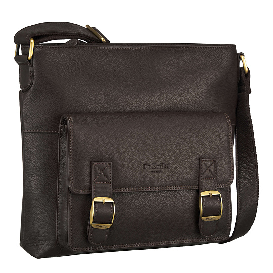 Сумка через плечо Dr.Koffer из натуральной кожи коричневая