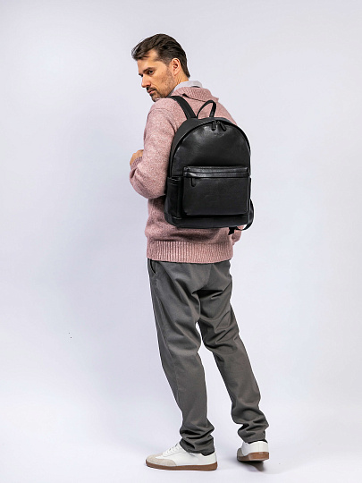 Рюкзак Dr. Koffer из натуральной кожи черный