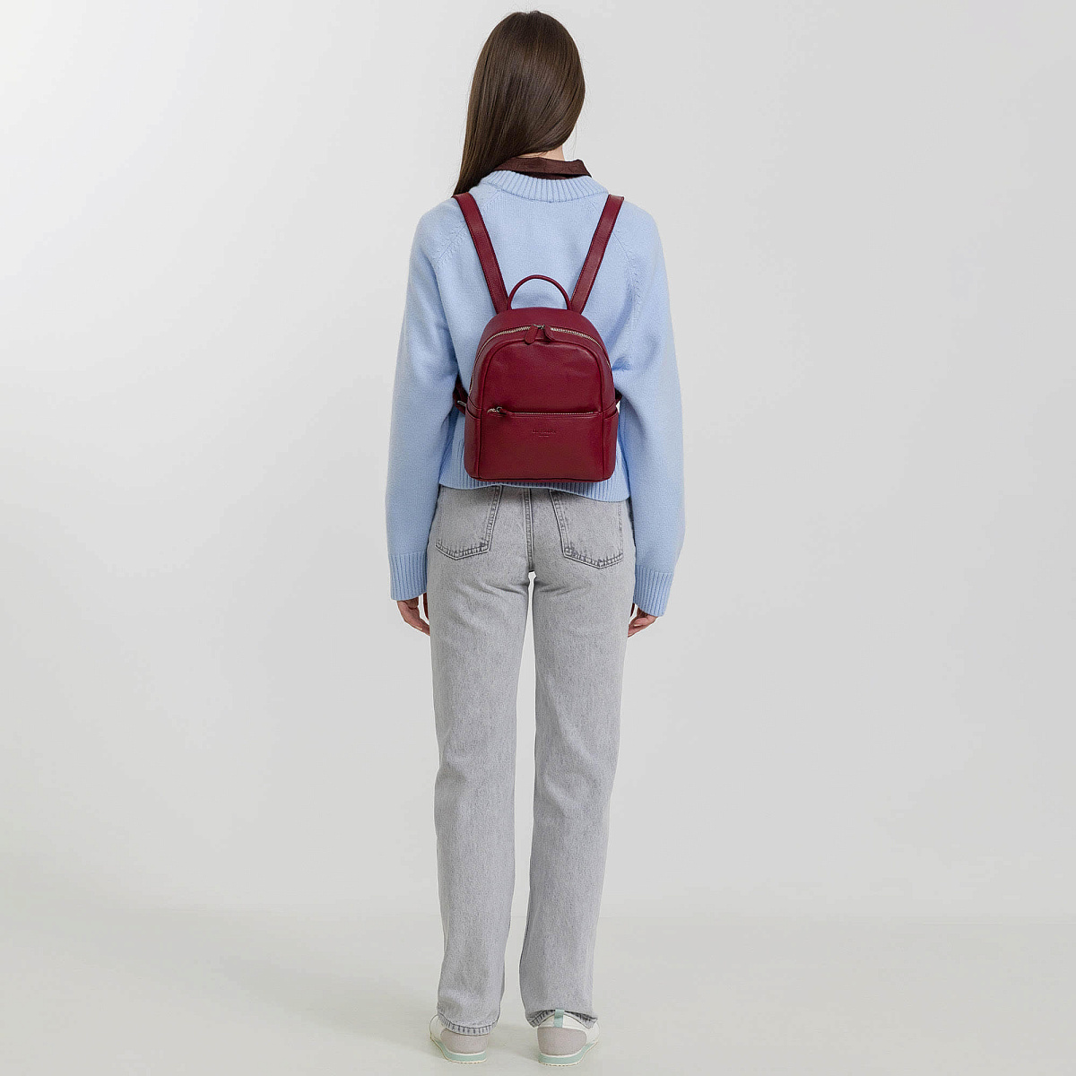 Рюкзак Dr.Koffer из натуральной кожи бордовый