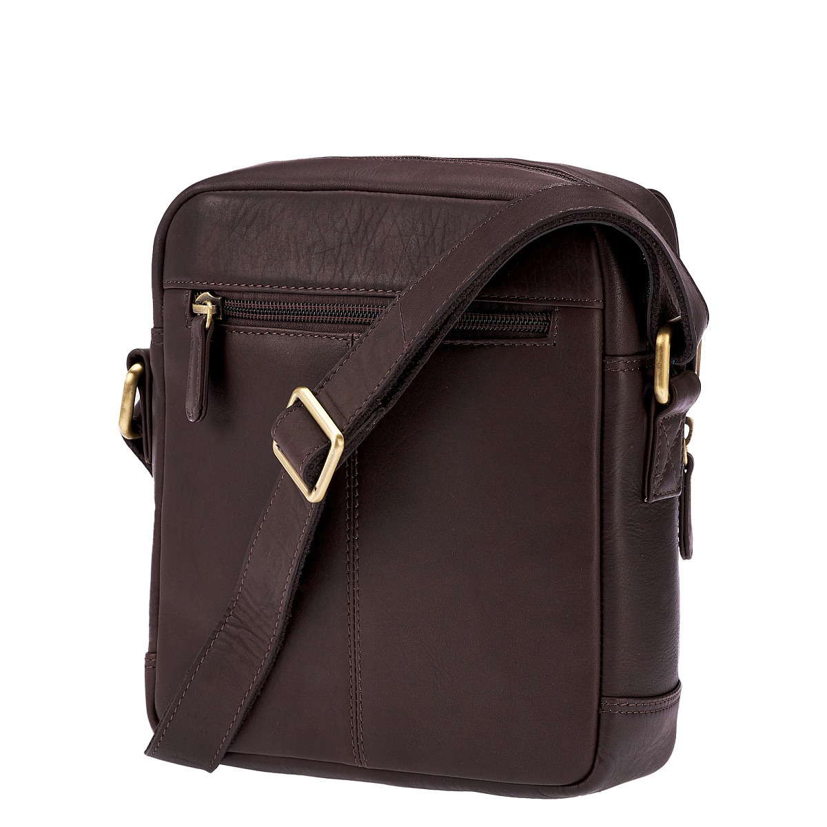 Сумка через плечо Dr.Koffer из натуральной кожи коричневая