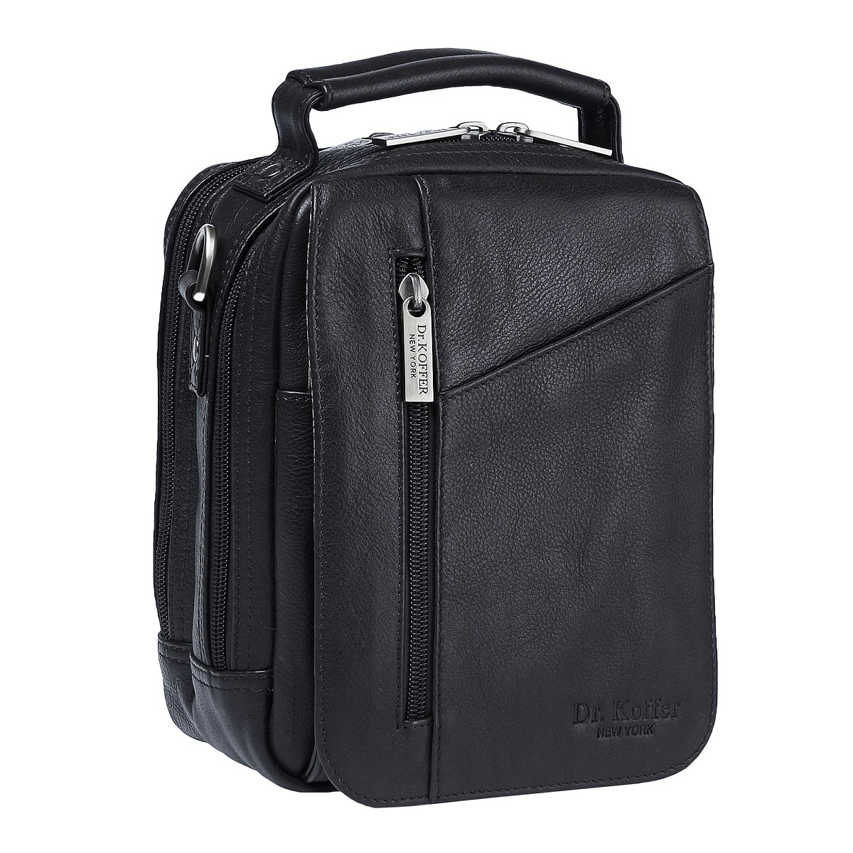 Сумка через плечо Dr.Koffer из натуральной кожи черная