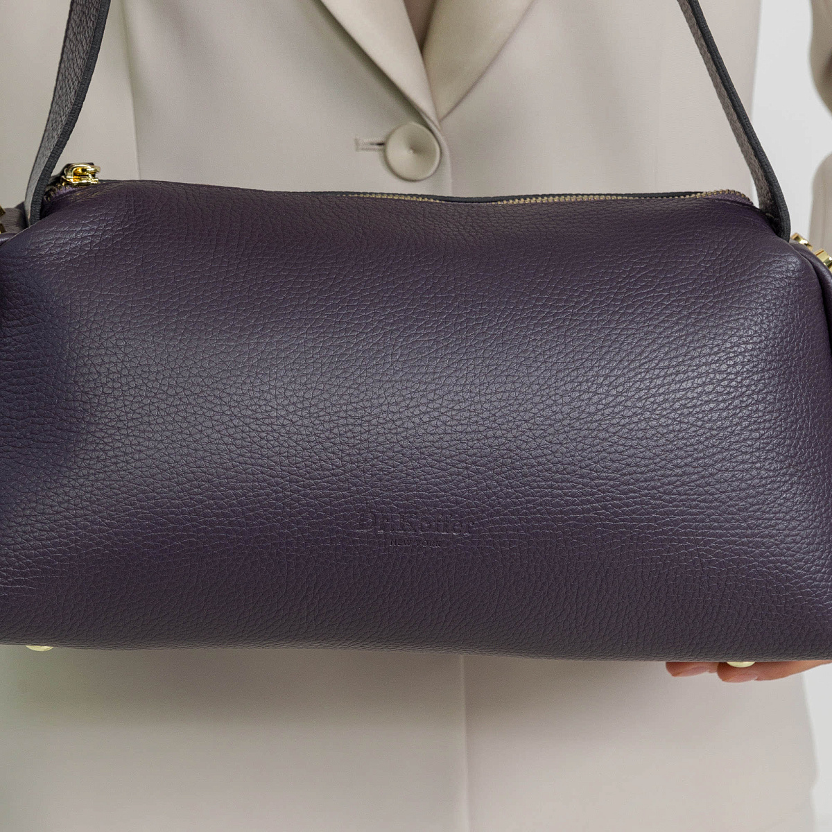 Женская сумка Dr. Koffer из натуральной кожи фиолетовая