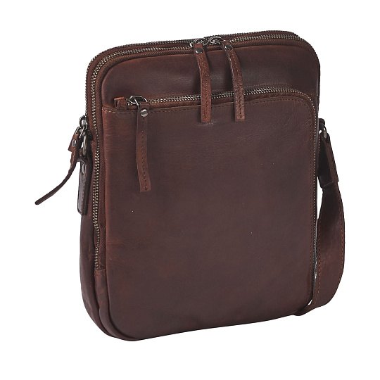 Сумка через плечо Dr.Koffer из натуральной кожи коричневая