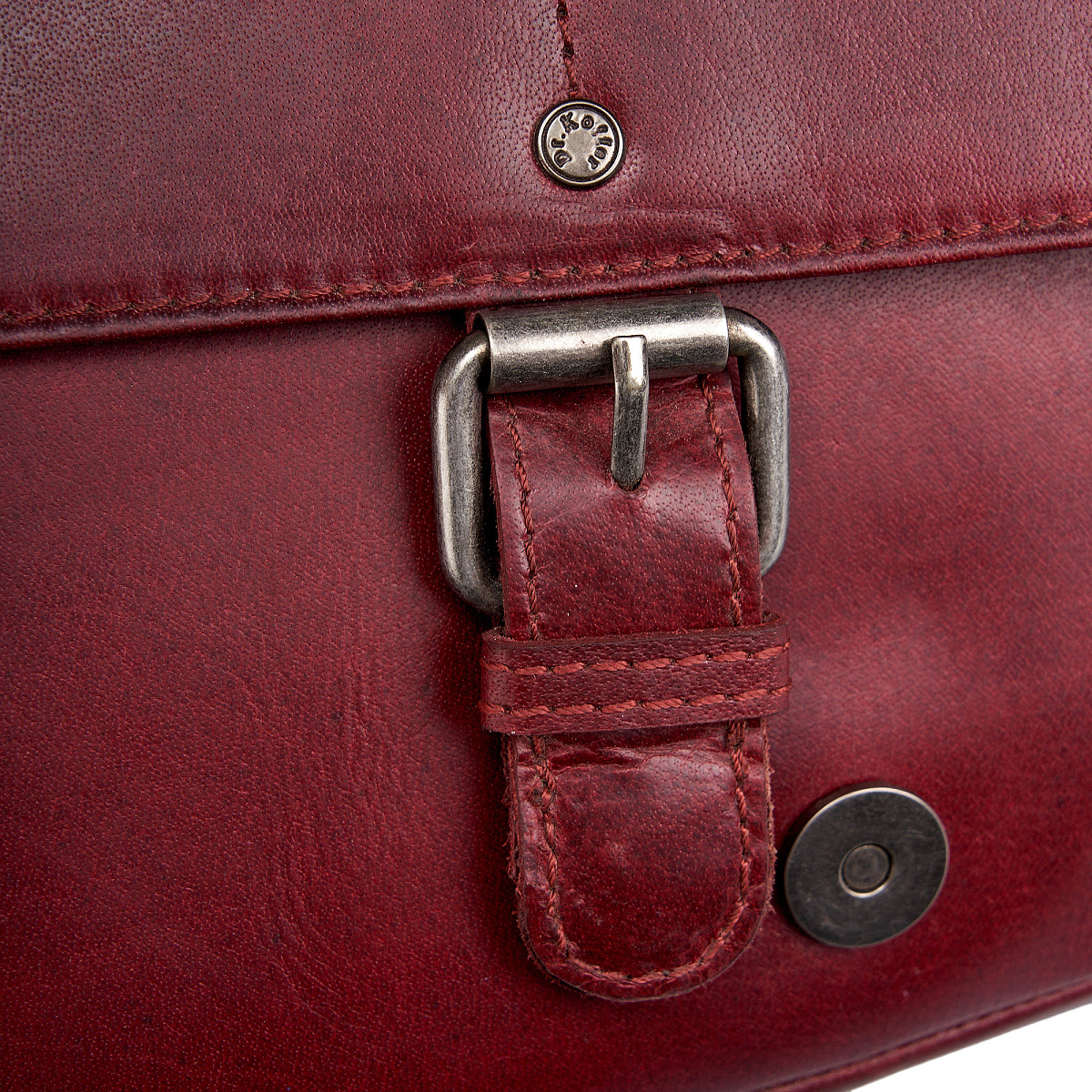 Женская сумка Dr. Koffer из натуральной кожи бордовая