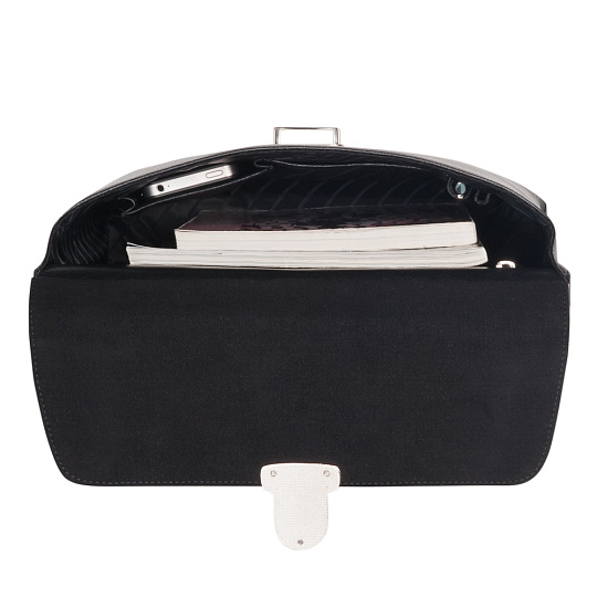 Сумка планшет Dr.Koffer из натуральной кожи черный