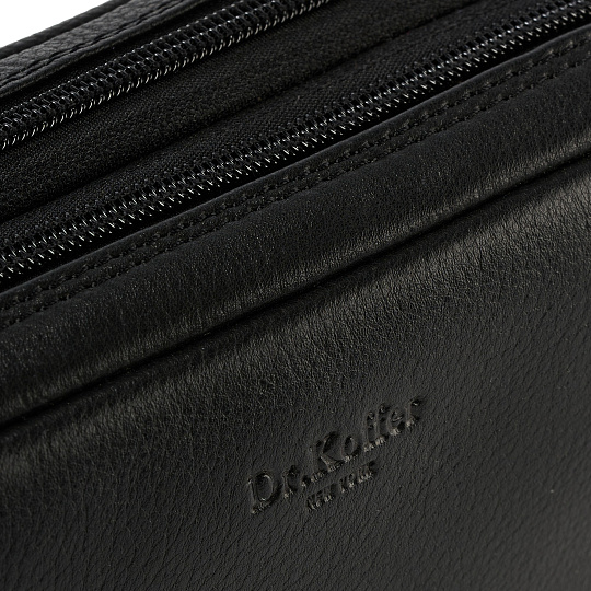 Несессер Dr. Koffer из натуральной кожи черный